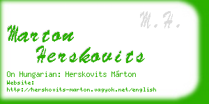 marton herskovits business card